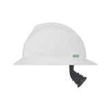 Msa 475369 v-Gard White Full-Brim Hard Hat With Fas-Trac iii Ratchet Suspension