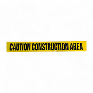Barricade Tape, 3 in. x 1000 ft. Roll, Yellow, "CAUTION CONSTRUCTION AREA"