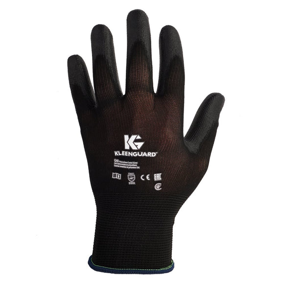 Kleenguard G40 Multi-Purpose Polyurethane Coated Gloves, Black 12/Pairs