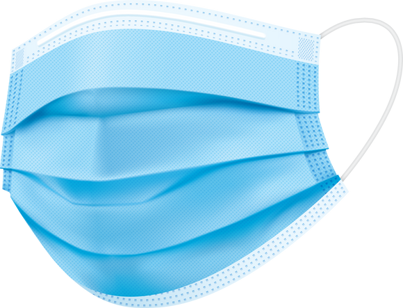 Ironwear Ear Loops Disposable 3 Layer Face Mask 50 Pack