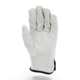 MCR Leather Drivers Work Gloves Buffalo Grain Leather keystone Thumb 12 Pairs