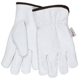 MCR Safety 3313T Leather Drivers Insulated Work Gloves Buffalo Grain with Shirre