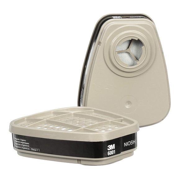 3M 6001 Niosh-Approved Organic Vapor Cartridge For Organic Vapors, Cleaning, Pai