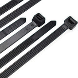 14" l, 11/64 Heavy Duty Zip Ties For Heavy Duty Cables Black 100/Pk