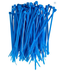 6 Inch Blue Zip Ties, 100 Pack, 40lb Strength, Uv Resistant Strong Nylon Cable T