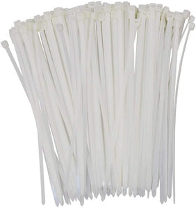 11" Heavy Duty Zip Ties For Heavy Duty Cables White 100/Pk