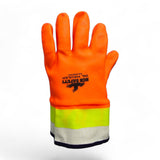 MCR 6410SCHV Oil Hauler Double Dipped Work Gloves Hi-Visibility Orange, 6 Pairs