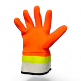 MCR 6410SCHV Oil Hauler Double Dipped Work Gloves Hi-Visibility Orange, 6 Pairs