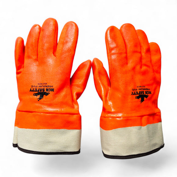 MCR 6521SCO PVC Coated Insulated Gloves Double Dipped Hi-Vis Orange (12-Pairs)