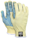 MCR Safety 93847 Cut Pro Hero 13 Gauge ARX Aramid Shell PVC Dotted Palm Cut Resi
