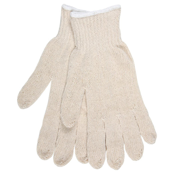 1 Dozen MCR Safety 9635 String Knit Work Gloves 7 Gauge Regular Weight Natural C