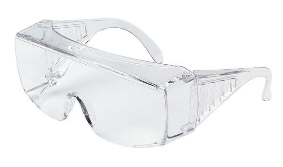 12 Pack of MCR Safety 9800XLD Safety Glasses with Clear Uncoated Lens Larger Des