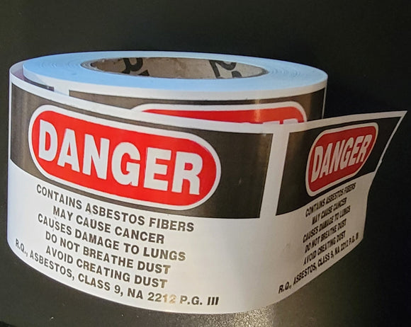 Asbestos Danger Stickers 3