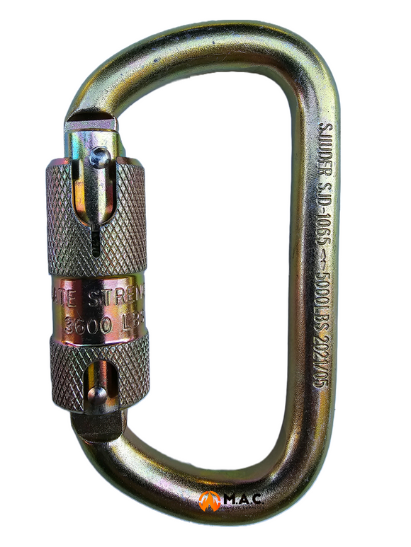 Auto-Locking Steel Hook Carabiner 1 4-7/16