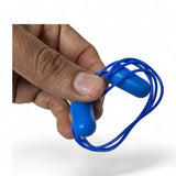 Pyramex DPD1001 Metal Detectable Corded Earplugs, NRR 30dB, 100 Pairs, Blue