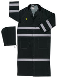 MCR Safety FR267CR  .35mm Limited Flammability PVC/Polyester 60" Rider Coat, Det