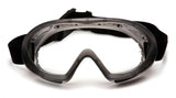 Pyramex CAPSTONE Gray Direct/Indirect Goggle with Clear H2X Anti-Fog Lens