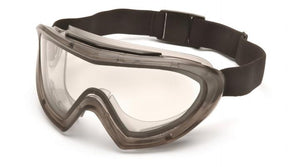 Pyramex CAPSTONE Gray Direct/Indirect Goggle with Clear H2X Anti-Fog Lens