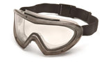 Pyramex CAPSTONE Gray Direct/Indirect Goggle with Clear H2X Anti-Fog Lens