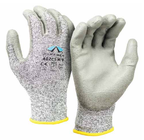 Pyramex GL402C5 Polyurethane Gloves Cut Level 4