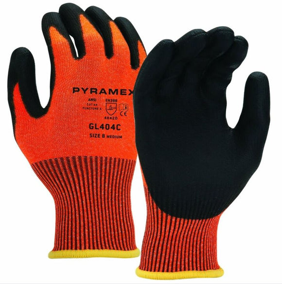 Pyramex GL404C Polyurethane Gloves Cut Level 4