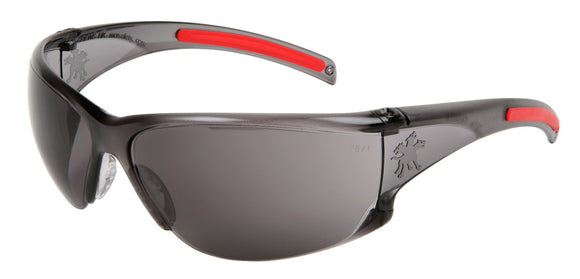 12 Pack of MCR Safety HK112 HK1 Series Gray Safety Glasses with Gray Lens Soft,
