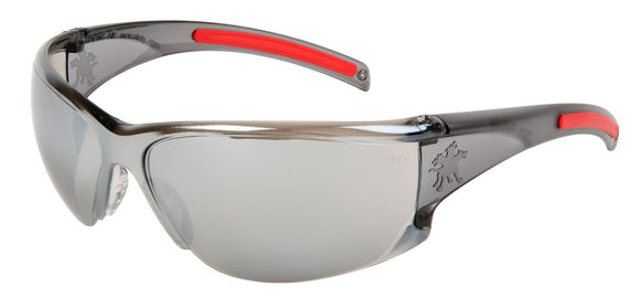 12 Pack of MCR Safety HK117 HK1 Series Gray Safety Glasses with Silver Mirror Le