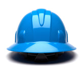 Pyramex SL Series Full Brim Hard Hat HP24162 Light Blue Full Brim Style 4-Point