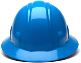 Pyramex SL Series Full Brim Hard Hat HP24162 Light Blue Full Brim Style 4-Point