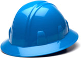 Pyramex SL Series Full Brim Hard Hat HP24162 Light Blue Full Brim Style 4-Point