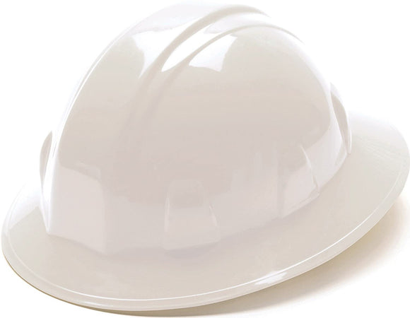 Pyramex HP26110 SL Series Full Brim Hard Hat - 6-Point Ratchet Suspension - Whit