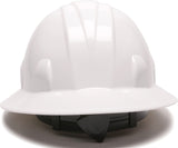 Pyramex HP26110 SL Series Full Brim Hard Hat - 6-Point Ratchet Suspension - Whit