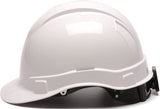 Pyramex Ridgeline Cap Style Hard Hat HP44110 White Cap Style 4-Point Standard Ra