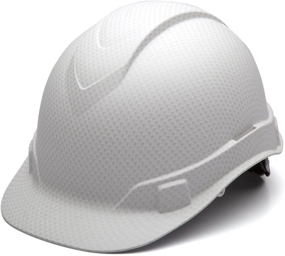 Pyramex Ridgeline Cap Style Hard Hat HP44116 Matte White Graphite Pattern Cap St