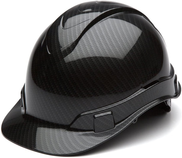 Pyramex Ridgeline Cap Style Hard Hat HP44117S Shiny Black Graphite Pattern Cap S