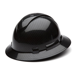 Pyramex - HP54117S Shiny Black Graphite Pattern Full Brim Style 4-Point Standard