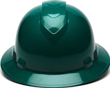 Pyramex HP54135 Ridgeline Full Brim 4 Pt Ratchet Suspension Hard Hat Green 12 Pa
