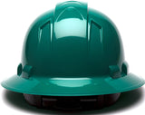 Pyramex HP54135 Ridgeline Full Brim 4 Pt Ratchet Suspension Hard Hat Green 12 Pa