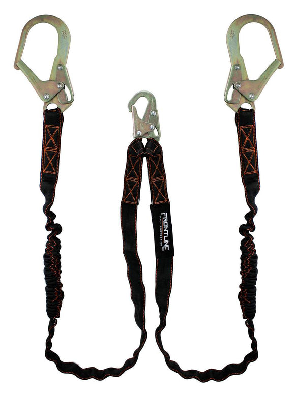 LIS62R Combat Twin Leg 6' Rebar Hook Lanyard with Internal Shock Absorber