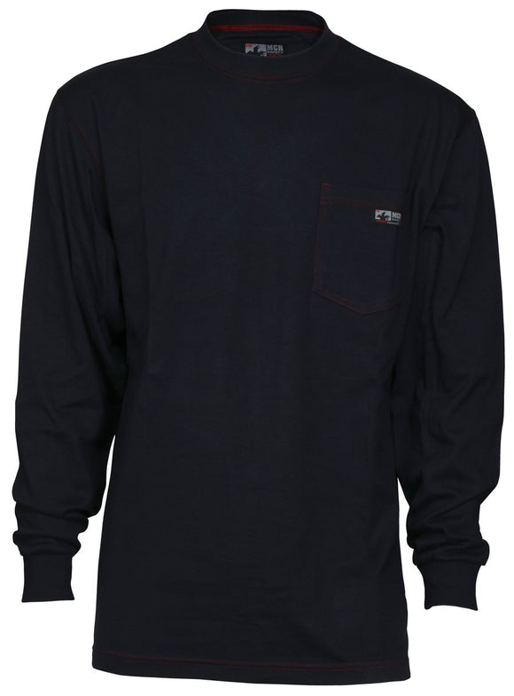 MCR Safety LST1N Flame Resistant FR Work Shirt Lightweight Long Sleeve T-Shirt C