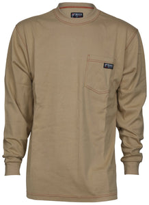 MCR Safety LST1T Flame Resistant FR Work Shirt Lightweight Long Sleeve T-Shirt C