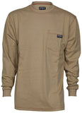 MCR Safety LST1T Flame Resistant FR Work Shirt Lightweight Long Sleeve T-Shirt C