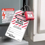 Master Lock 497A Lockout Tagout Tags, Laminated Do Not Operate, Osha Compliant,