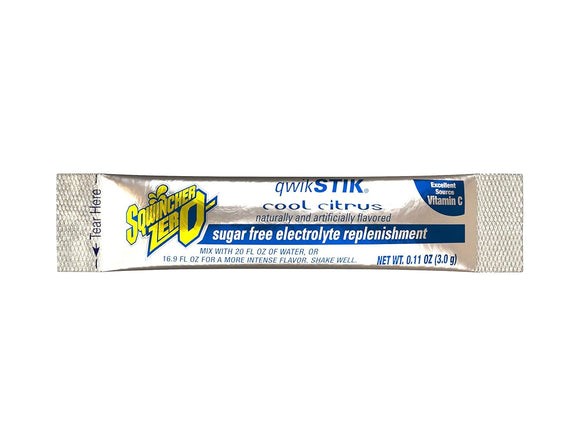 Qwik Stik Sugar Free Drink Mix Powder 0.11 oz., Cool Citrus, Pk50