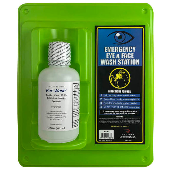 Radians REW16S Single Bottle Eyewash Stations- 16-OZ.