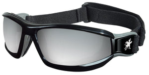 MCR Safety RP117S Swagger RP1 Series Black Safety Goggle with Silver Mirror Lens