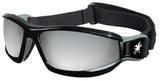 MCR Safety RP117S Swagger RP1 Series Black Safety Goggle with Silver Mirror Lens
