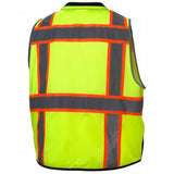 Pyramex RVZ4410B Type R-Class 2 Hi-Vis Lime Safety Vest with Black Bottom