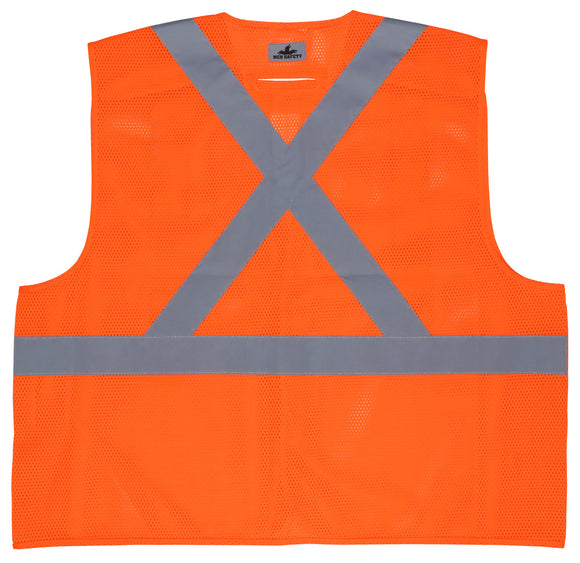 MCR Safety RXCL2MO Hi-Visibility Recycled Safety Vest ANSI 107 Type R, Class 2 M