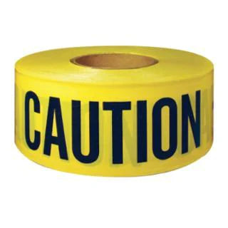 Cordova Barricade Tape, 3 in. x 1000 ft. Roll, Yellow, 